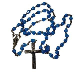 Antique Catholic Rosary Beads 1830 ITALY Jesus Risen on Pendant Religious 7690